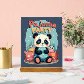 Kawaii Panda Pajama Party Gezellig Sleepover Esthe Acryl Bord (Huwelijk)