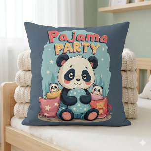 Kawaii Panda Pajama Party Gezellig Sleepover Esthe Kussen