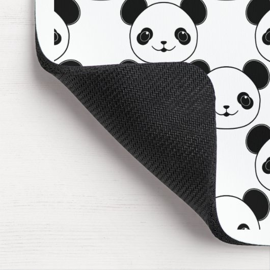 Kawaii Panda-patroon in zwart-wit Muismat (Hoek)