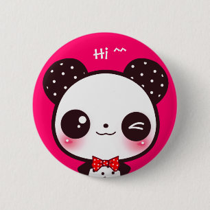 Kawaii panda ronde button 5,7 cm