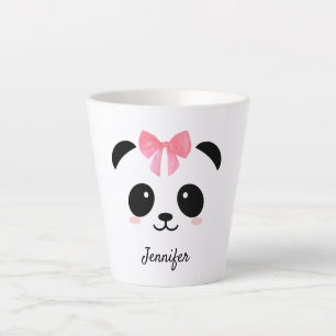 Kawaii panda schattige persoonlijke latte mok