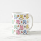 Kawaii Pastel Baking Cats Pattern Coffee Mug (Devant droit)