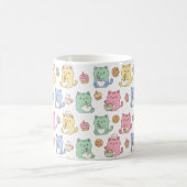 Kawaii Pastel Baking Cats Pattern Coffee Mug (Centre)