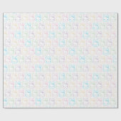 Kawaii Pastel Bunny Bows Cadeaupapier (Vlak)