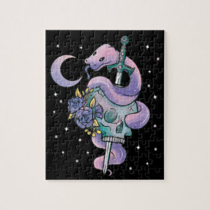Kawaii Pastel Colors Gothic Cute Gothic Snake Jigz Legpuzzel