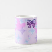 Kawaii Pastel Girly 3D Coquette Bow Moon Mug (Centre)