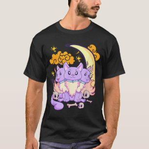 Kawaii Pastel Goth Schattig Y 3 Hoofd Hond Hallowe T-shirt