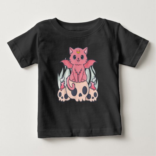 Kawaii Pastel Gothic Cute Creepy Demon Cat and Sku (Voorkant)