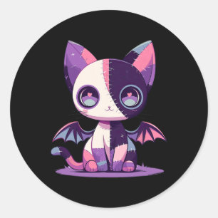 Kawaii Pastel Gothic griezelig Schattige Witchy Zo Ronde Sticker