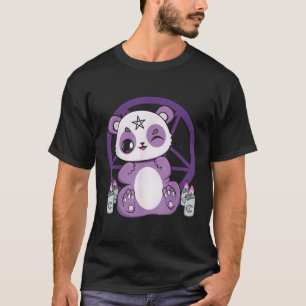 Kawaii Pastel Gothic Panda Creepy Witchy Anime Ota T-shirt