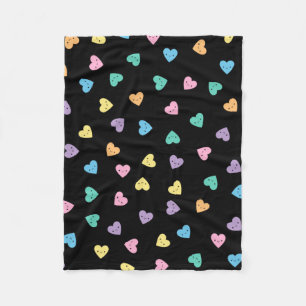 Kawaii Pastel Gothic Snoep Hearts Fleece Deken