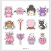 Kawaii Pastel Haunted Traitements Sticker Pack (Feuille)