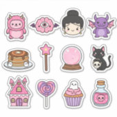Kawaii Pastel Haunted Traitements Sticker Pack (Devant)