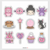 Kawaii Pastel Haunted Treats Sticker Pack (Vel)
