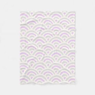 Kawaii Pastel Japans Seigaiha Patroon Fleece Deken