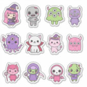 Kawaii Pastel Monster Mash Stickerpakket Sticker (Voorkant)