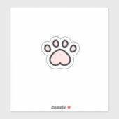 Kawaii Pastel Pink Cat Paw Sticker (Vel)