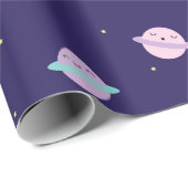 Kawaii Pastel Planets Cadeaupapier (Rol Hoek)