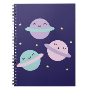 Kawaii Pastel Planets Notitieboek