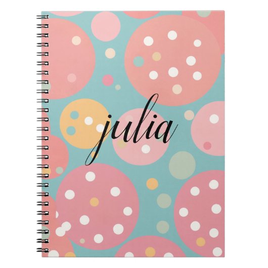 Kawaii Pastel Polka Dot Notitieboek (Voorkant)