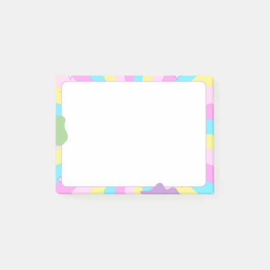 Kawaii Pastel Retro Sunburst Aesthetic  Post-it® Notes (Voorkant)