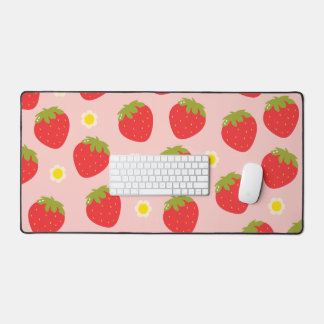 Kawaii Pastel Roze Aardbei Bureaumat
