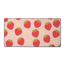 Kawaii Pastel Roze Aardbei Bureaumat