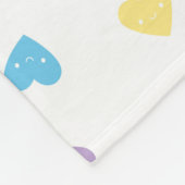 Kawaii Pastel Snoep Harten Fleece Deken (Hoek)
