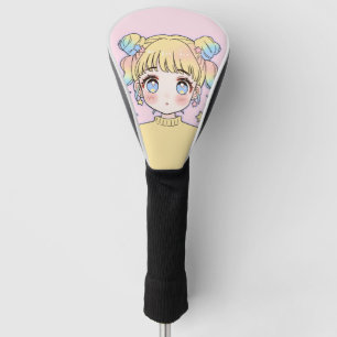 Kawaii Pastel Ster Meisje Portret Golfheadcover