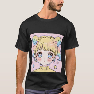 Kawaii Pastel Ster Meisje Portret T-shirt