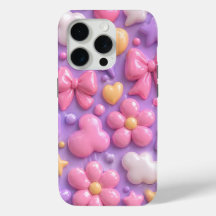 Kawaii Pastel Strikjes & Harten Naadloos Patroon