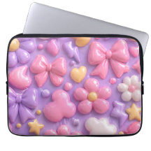 Kawaii Pastel Strikjes & Harten Naadloos Patroon