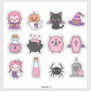 Kawaii Pastel Vampier & Vrienden Stickerpakket Sticker