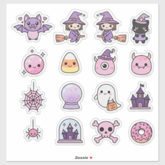 Kawaii Pastel Witchcraft & Wonder Sticker Pack (Vel)