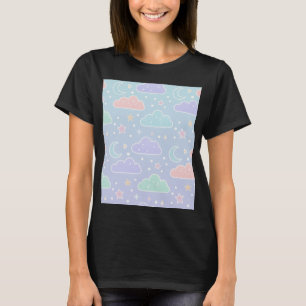 Kawaii Pastel Wolken Esthetisch T-shirt