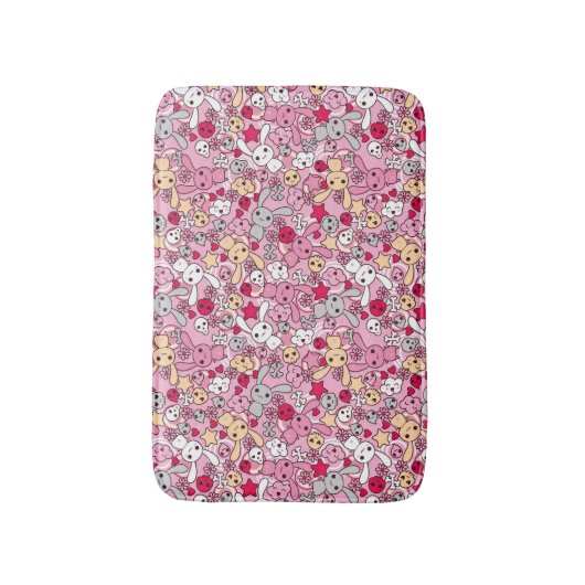 Kawaii-patroon Badmat (Voorkant Verticaal)