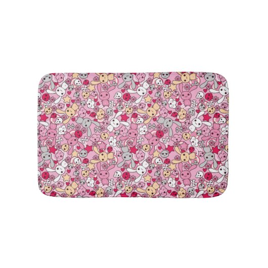 Kawaii-patroon Badmat (Voorkant)