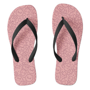 Kawaii-patroon met schattige koekjes teenslippers