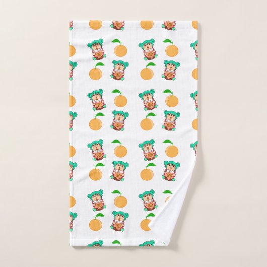 kawaii - patroon voor meisje bad handdoek (Handdoek)