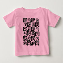 Kawaii Paw Emoties Zwart Wit Raster