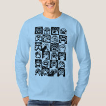 Kawaii Paw Emoties Zwart Wit Raster