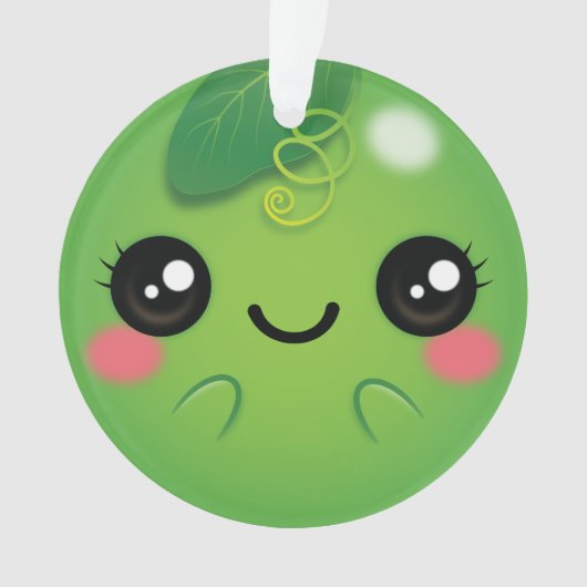 Kawaii Pea Ornament (voorkant)
