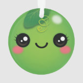 Kawaii Pea Ornament (achterkant)