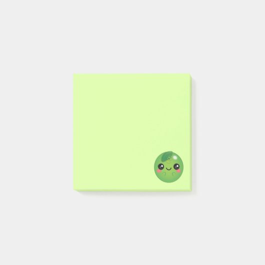 Kawaii Pea Post-it® Notes (Voorkant)