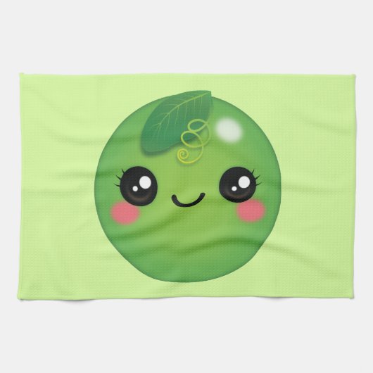 Kawaii Pea Serviette de cuisine (Horizontal)