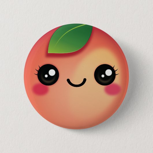 Kawaii Peach Button (Voorkant)