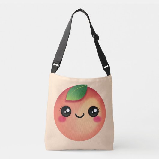Kawaii Peach Crossbody Bag Tas (Voorkant)