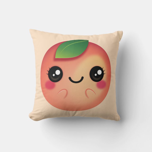 Kawaii Peach Kussen (Voorkant)