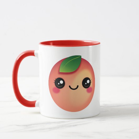 Kawaii Peach Mug (Gauche)
