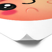 Kawaii Peach Poster (Hoek)